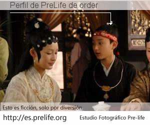 Perfil de PreLife de order