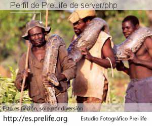 Perfil de PreLife de server/php