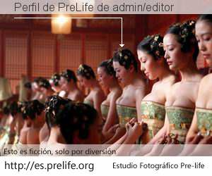 Perfil de PreLife de admin/editor