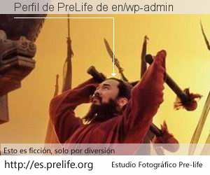 Perfil de PreLife de en/wp-admin