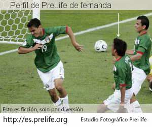 Perfil de PreLife de fernanda