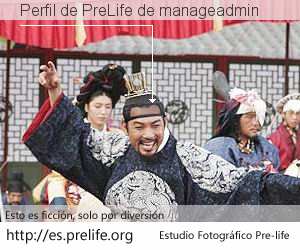 Perfil de PreLife de manageadmin