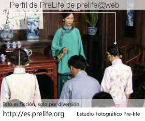 Perfil de PreLife de prelife@web