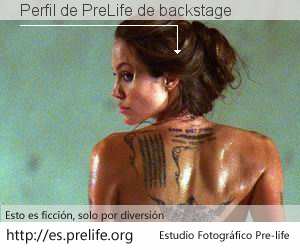 Perfil de PreLife de backstage