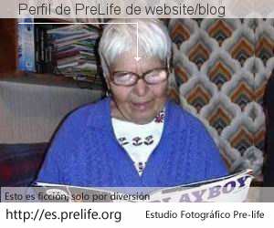 Perfil de PreLife de website/blog