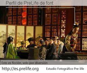Perfil de PreLife de font