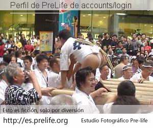 Perfil de PreLife de accounts/login