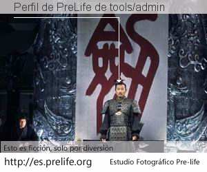 Perfil de PreLife de tools/admin