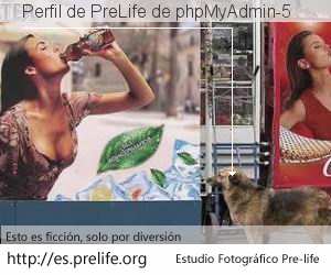 Perfil de PreLife de phpMyAdmin-5
